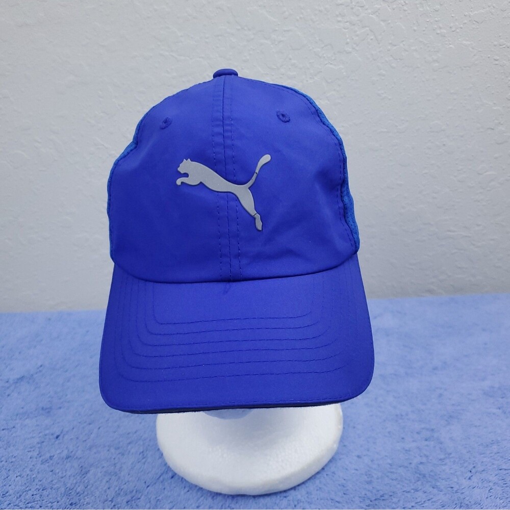 Puma Hat Adjustable Snapback Mesh Cap Blue